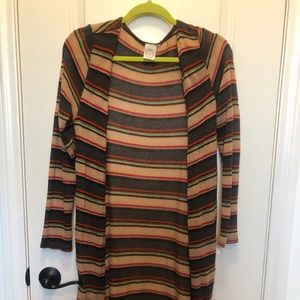 Multi-Color Stripped Knit Cardigan